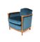 French Art Deco Armchair in Parcel Gilt with Velvet 3