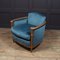 French Art Deco Armchair in Parcel Gilt with Velvet, Image 9