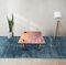 Low Coffee Table with Marble Top and Chromed Steel Legs 8