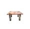 Low Coffee Table with Marble Top and Chromed Steel Legs 1