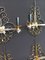 Gold and Nickel Plated Brass Wall Lights, Set of 4 12