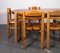 Esstisch und Stühle im Stil von Rainer Daumiller, 1970er, 6er Set 37
