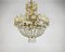 Empire Belgian Gilt Metal and Glass Chandelier, 1970s 2