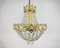 Empire Belgian Gilt Metal and Glass Chandelier, 1970s, Image 1