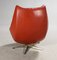 Rotatable Cognac Brown Leather Armchair by H.W. Klein for Bramin 4