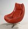Rotatable Cognac Brown Leather Armchair by H.W. Klein for Bramin 1