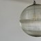 Mid-Century Parisian Glass Holophane Globe Pendant Light 6