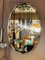 Miroir Ovale Festonné avec Bordure Noire de Metalvetro Galvorame, Italie, 1960s 2