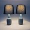 Danish Blue Stoneware Tablet Lamp by Søholm Ceramics, Bornholm, 1970s, Set of 2 4