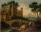 Paisaje de río con transeúntes, óleo sobre lienzo, siglo XVIII, Imagen 2