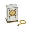20th Century Silver and Guilloché Enamel Miniature Travel Clock with Case 5