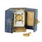 20th Century Silver and Guilloché Enamel Miniature Travel Clock with Case, Image 8