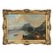 Paesaggio alpino con lago, olio su tela, in cornice, Immagine 1