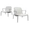 Italienische 21st Century Armlehnstühle mit weißem Metallgestell von Citterio für B & b, 2000er, 2er Set 1