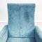 Mid-Century Modern Italian Blue Fabric and Brass Feet Armchair, 1950s, Image 6