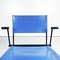 Moderne italienische Stühle aus blauem Leder von Ballerina Herbert Ohl für Matteo Grassi, 1991, 6er Set 5