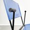Modern Italian Blue Leather Chairs by Ballerina Herbert Ohl for Matteo Grassi, 1991, Set of 6 11