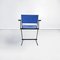 Modern Italian Blue Leather Chairs by Ballerina Herbert Ohl for Matteo Grassi, 1991, Set of 6 4