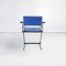 Modern Italian Blue Leather Chairs by Ballerina Herbert Ohl for Matteo Grassi, 1991, Set of 6, Image 4
