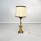 Antique Italian Gold Painted Wood and Beige Fabric Table Lamps, 1800s, Set of 2 3