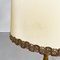Antique Italian Gold Painted Wood and Beige Fabric Table Lamps, 1800s, Set of 2 5
