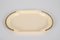 Mid-Century Cream Brass and Acrylic Glass Oval Serving Platter, Italy, 1980s, Image 8