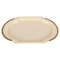 Mid-Century Cream Brass and Acrylic Glass Oval Serving Platter, Italy, 1980s 1