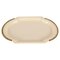 Mid-Century Cream Brass and Acrylic Glass Oval Serving Platter, Italy, 1980s, Image 1