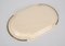 Mid-Century Cream Brass and Acrylic Glass Oval Serving Platter, Italy, 1980s 15