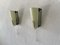 Mid-Century Green Curved Glass Sconces, Germany, 1950s, Set of 2 4