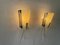 Mid-Century Green Curved Glass Sconces, Germany, 1950s, Set of 2 7
