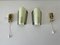 Mid-Century Green Curved Glass Sconces, Germany, 1950s, Set of 2, Image 9
