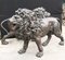 Bronze Lions Monumental Cat Statues, Set of 2 1