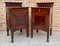 Art Nouveau Walnut Nightstands, 1900s, Set of 2 2