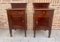 Art Nouveau Walnut Nightstands, 1900s, Set of 2 6