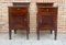 Art Nouveau Walnut Nightstands, 1900s, Set of 2 9