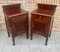 Art Nouveau Walnut Nightstands, 1900s, Set of 2 8