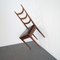 Leather Wooden Chairs by Osvaldo Borsani Production, 1950s, Set of 6, Image 8