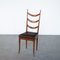 Leather Wooden Chairs by Osvaldo Borsani Production, 1950s, Set of 6 2