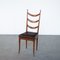 Leather Wooden Chairs by Osvaldo Borsani Production, 1950s, Set of 6, Image 2