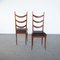 Leather Wooden Chairs by Osvaldo Borsani Production, 1950s, Set of 6 4