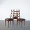 Leather Wooden Chairs by Osvaldo Borsani Production, 1950s, Set of 6, Image 10