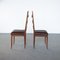 Leather Wooden Chairs by Osvaldo Borsani Production, 1950s, Set of 6, Image 3