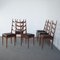 Leather Wooden Chairs by Osvaldo Borsani Production, 1950s, Set of 6, Image 6