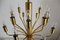 Lámpara de araña Mid-Century de latón de Staff Leuchten, años 70, Imagen 3