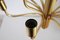 Lámpara de araña Mid-Century de latón de Staff Leuchten, años 70, Imagen 2