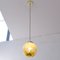 Lampe à Suspension Sphère Vintage en Ambre avec Décoration Verte 3