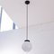 Vintage White Milk Glass Suspension Light, Italy 5