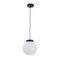 Vintage White Milk Glass Suspension Light, Italy, Image 2