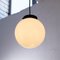 Vintage White Milk Glass Suspension Light, Italy, Image 4